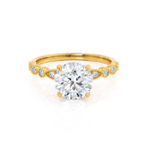 1.0 CT Round Shaped Moissanite Solitaire Style Engagement Ring 2